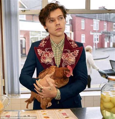 gucci harry styles st albans|Harry Styles wears a Gucci suit and a chicken to .